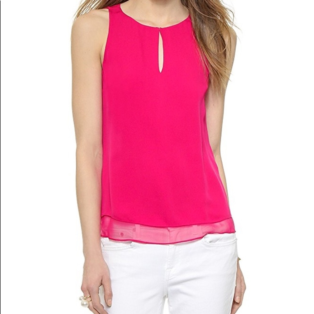 Dvf Raica 100 % Silk keyhole Sleeveless Top